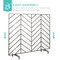 Best Choice Products 38x31in Single Panel Handcrafted Iron Chevron Fireplace Screen w/ Distressed Finish